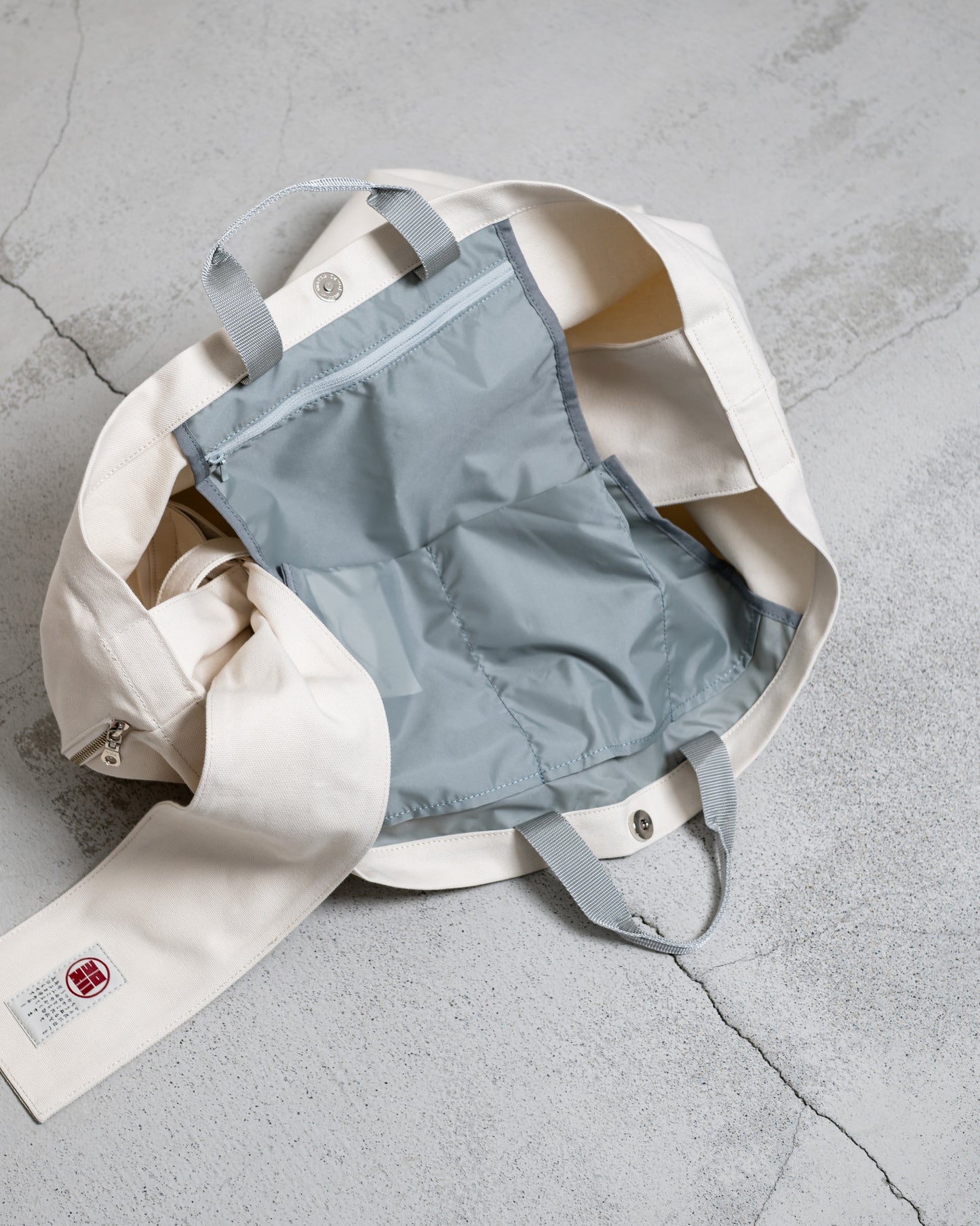 TASUKI SHOULDER "JP CANVAS IVORY AND NAVY" NO.0