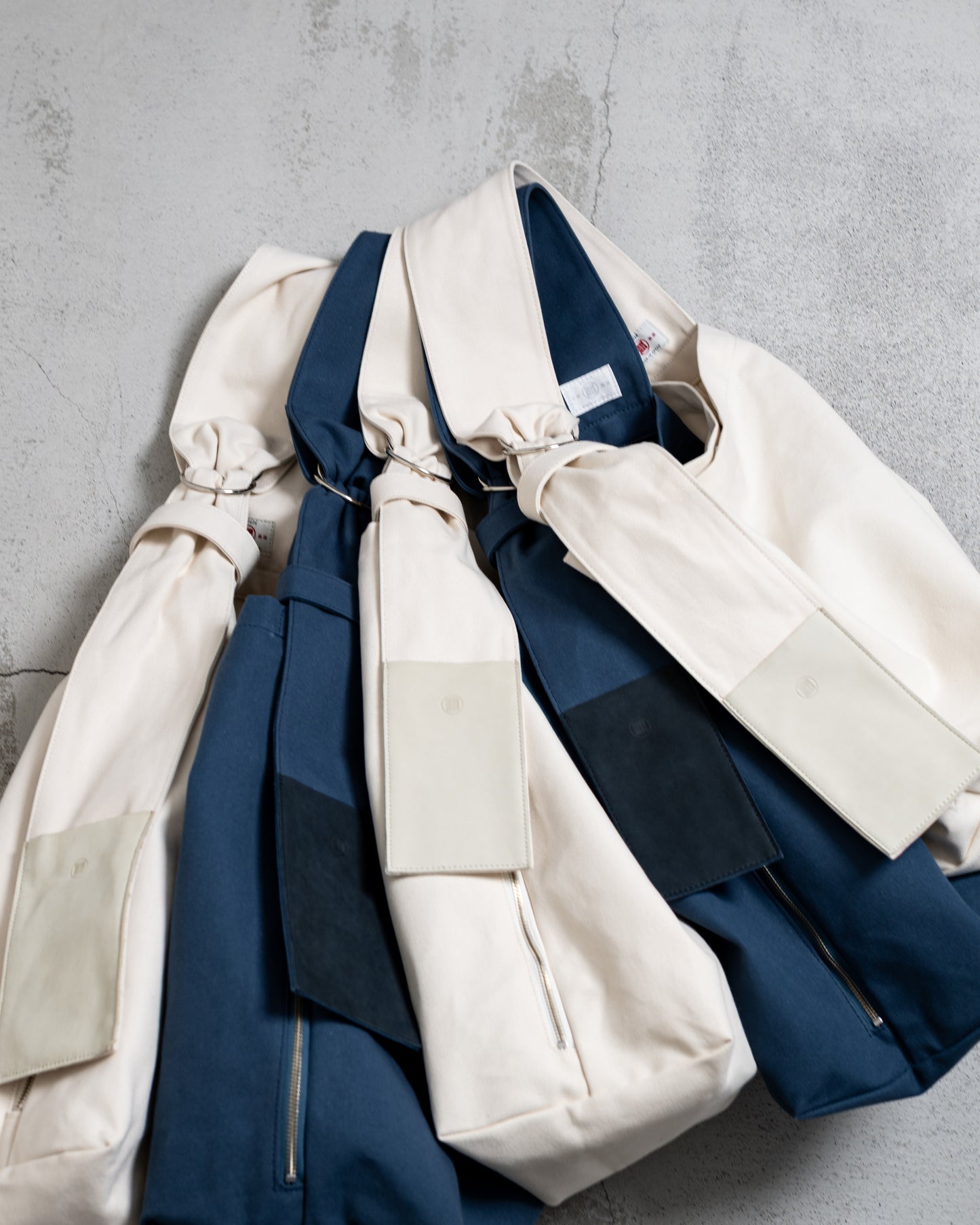 TASUKI SHOULDER "JP CANVAS IVORY AND NAVY" NO.1