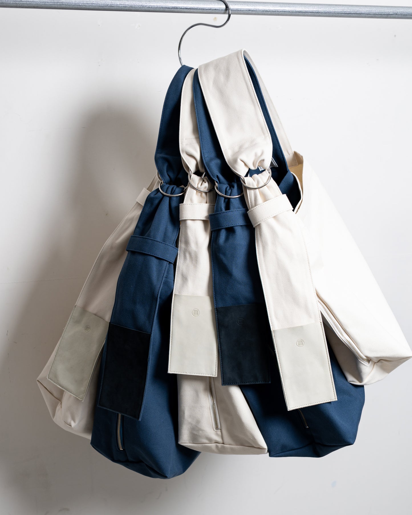 TASUKI SHOULDER "JP CANVAS IVORY AND NAVY" NO.0