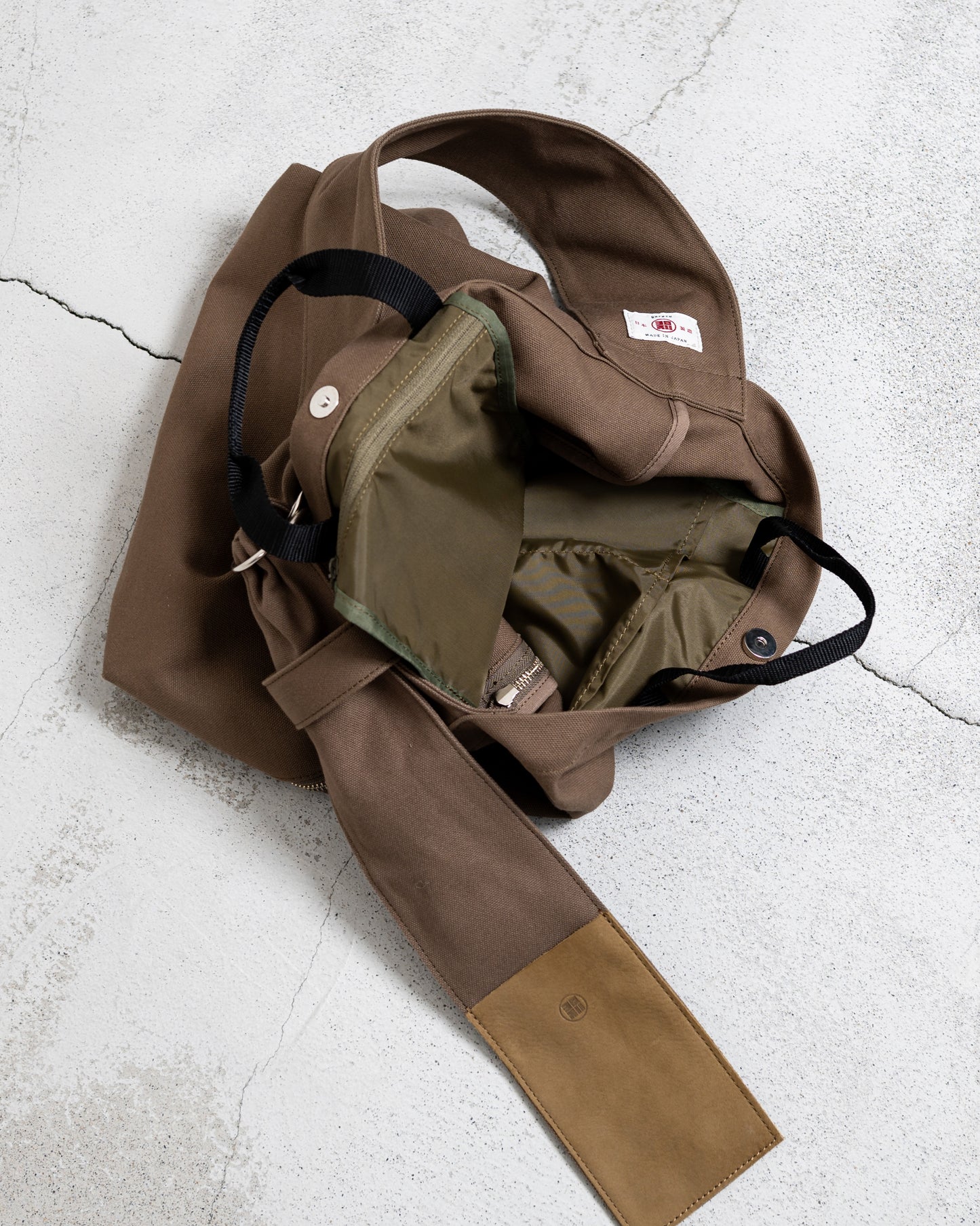 TASUKI SHOULDER "JP CANVAS IVORY AND NAVY" NO.2