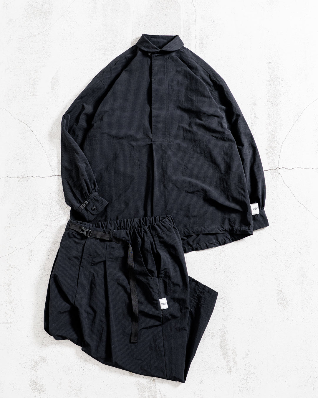 【zentex exclusive】norbit Shadow Stripe Cropped Easy Pants "zentex custom"