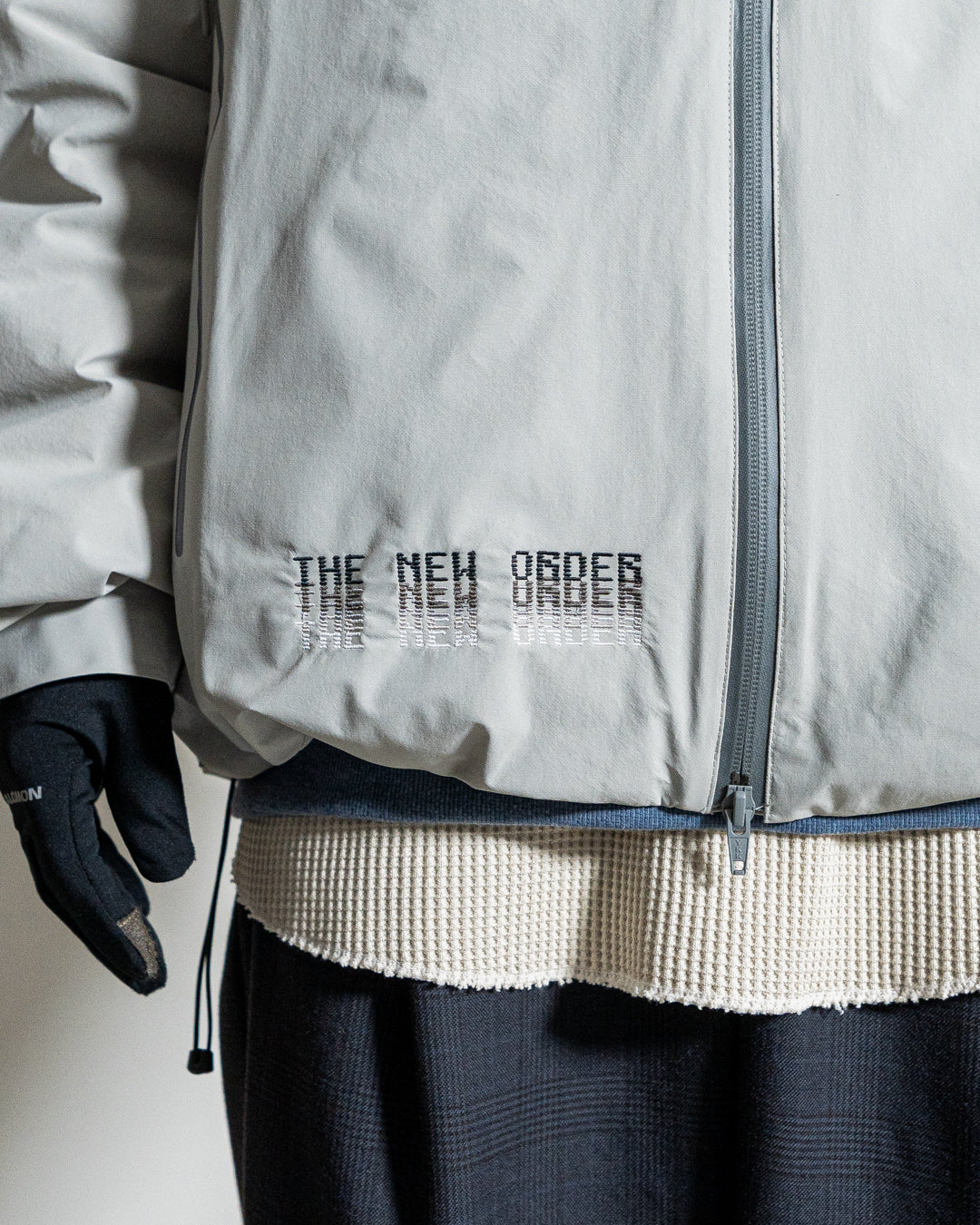 【collaboration】ES.1 × THE NEW ORDER magazine D005 TNO 3lyr down hoodie
