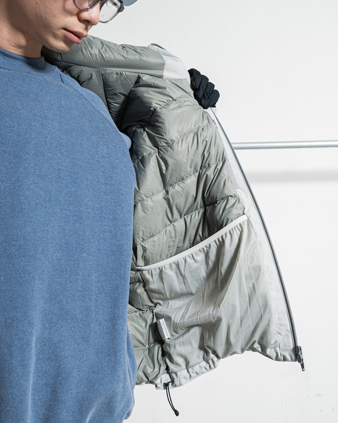 【collaboration】ES.1 × THE NEW ORDER magazine D005 TNO 3lyr down hoodie