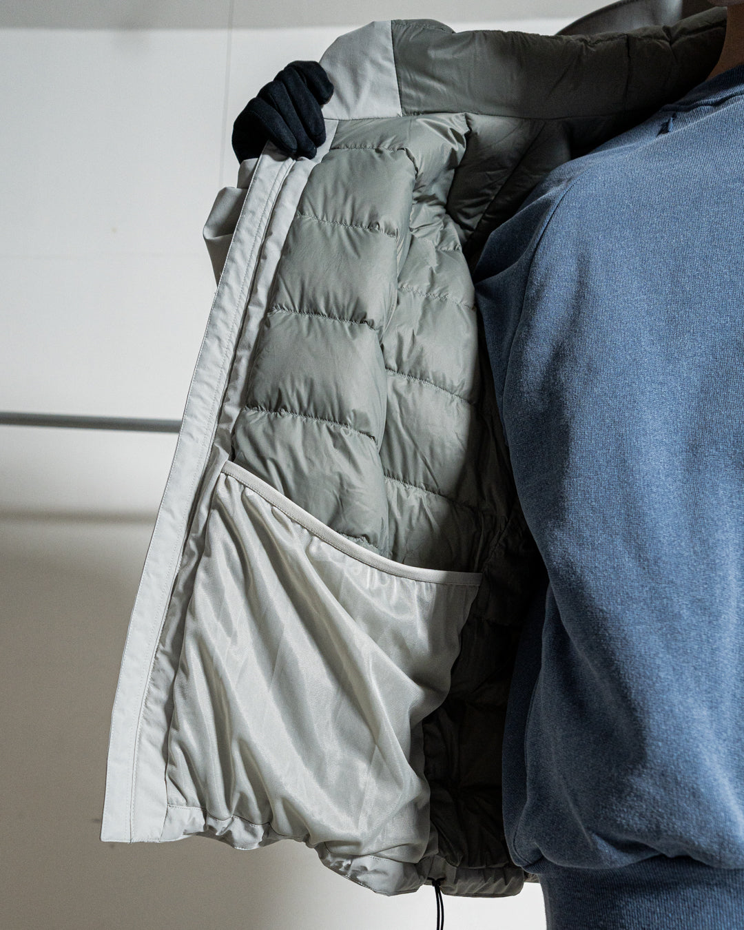 【collaboration】ES.1 × THE NEW ORDER magazine D005 TNO 3lyr down hoodie