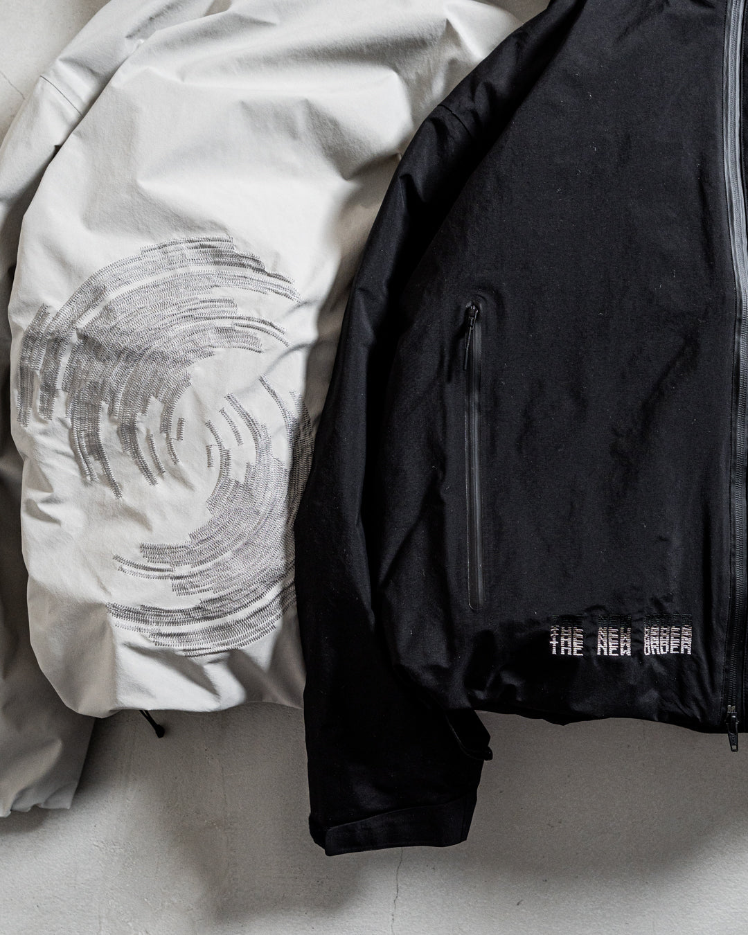【collaboration】ES.1 × THE NEW ORDER magazine D005 TNO 3lyr down hoodie