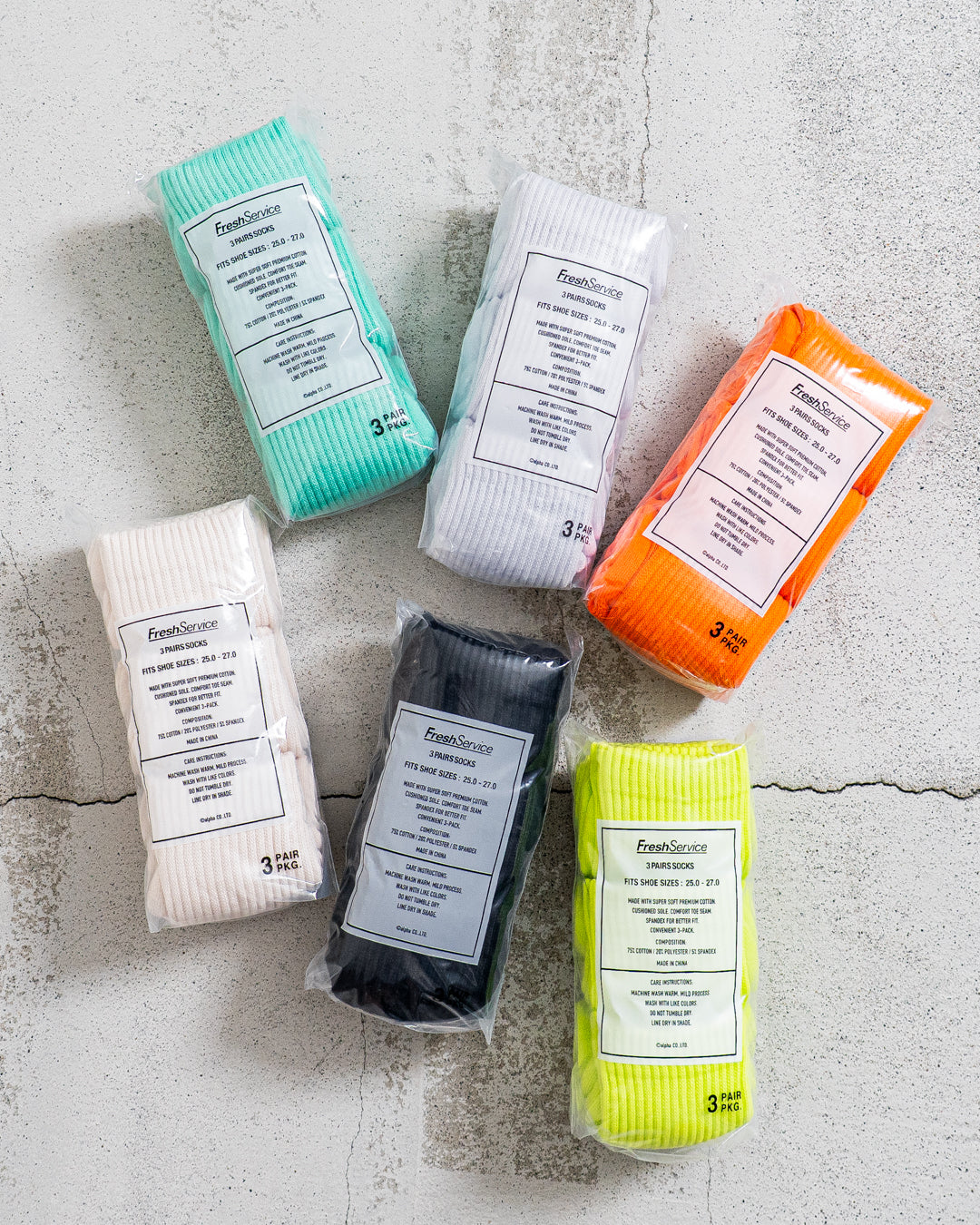 FreshService (フレッシュサービス) ORIGINAL 3-PACK SOCKS