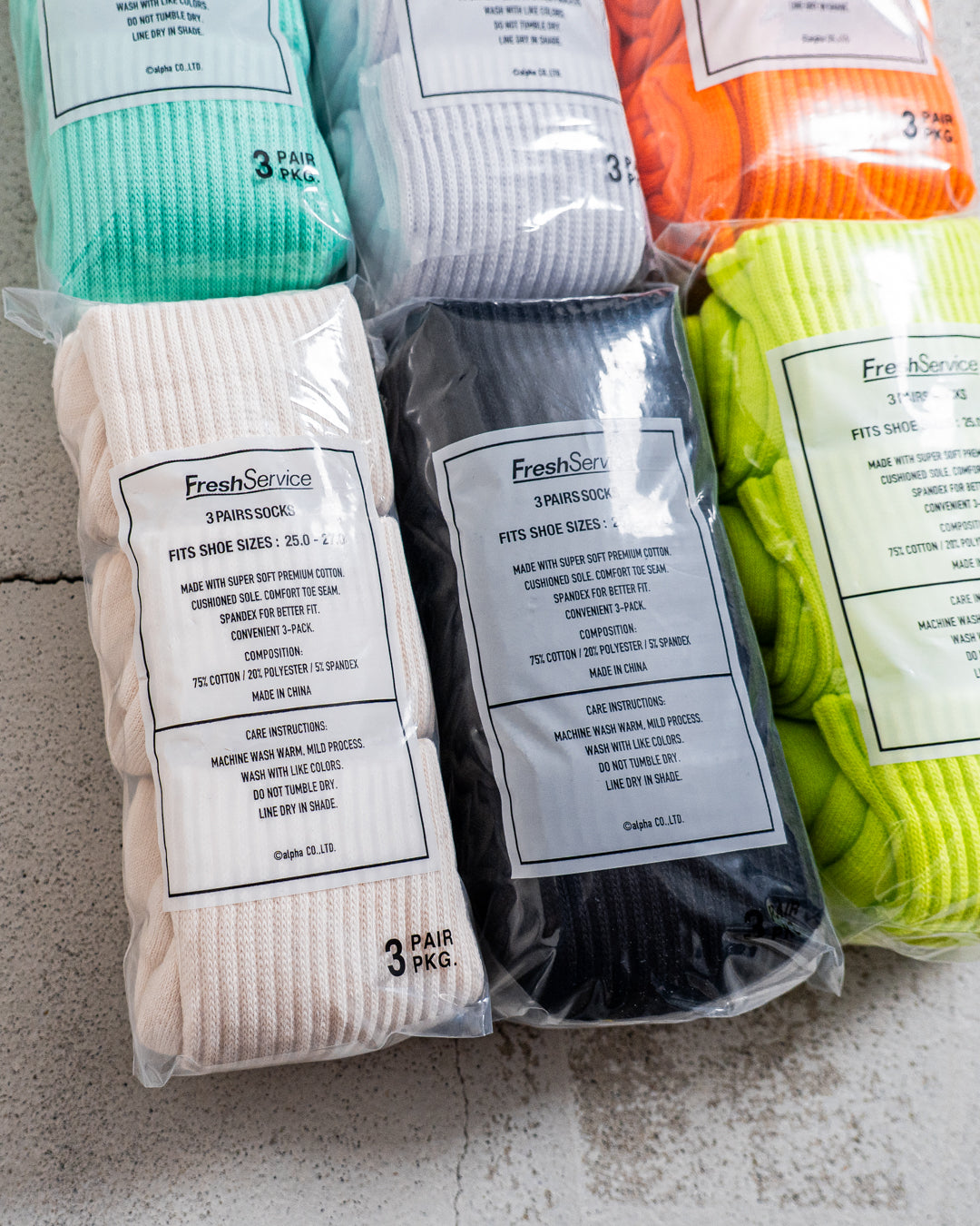 FreshService (フレッシュサービス) ORIGINAL 3-PACK SOCKS