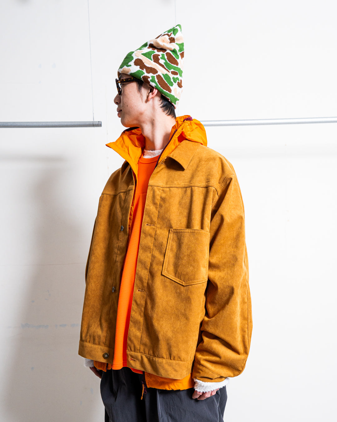 nanamica Synthetic Leather Short Jacket