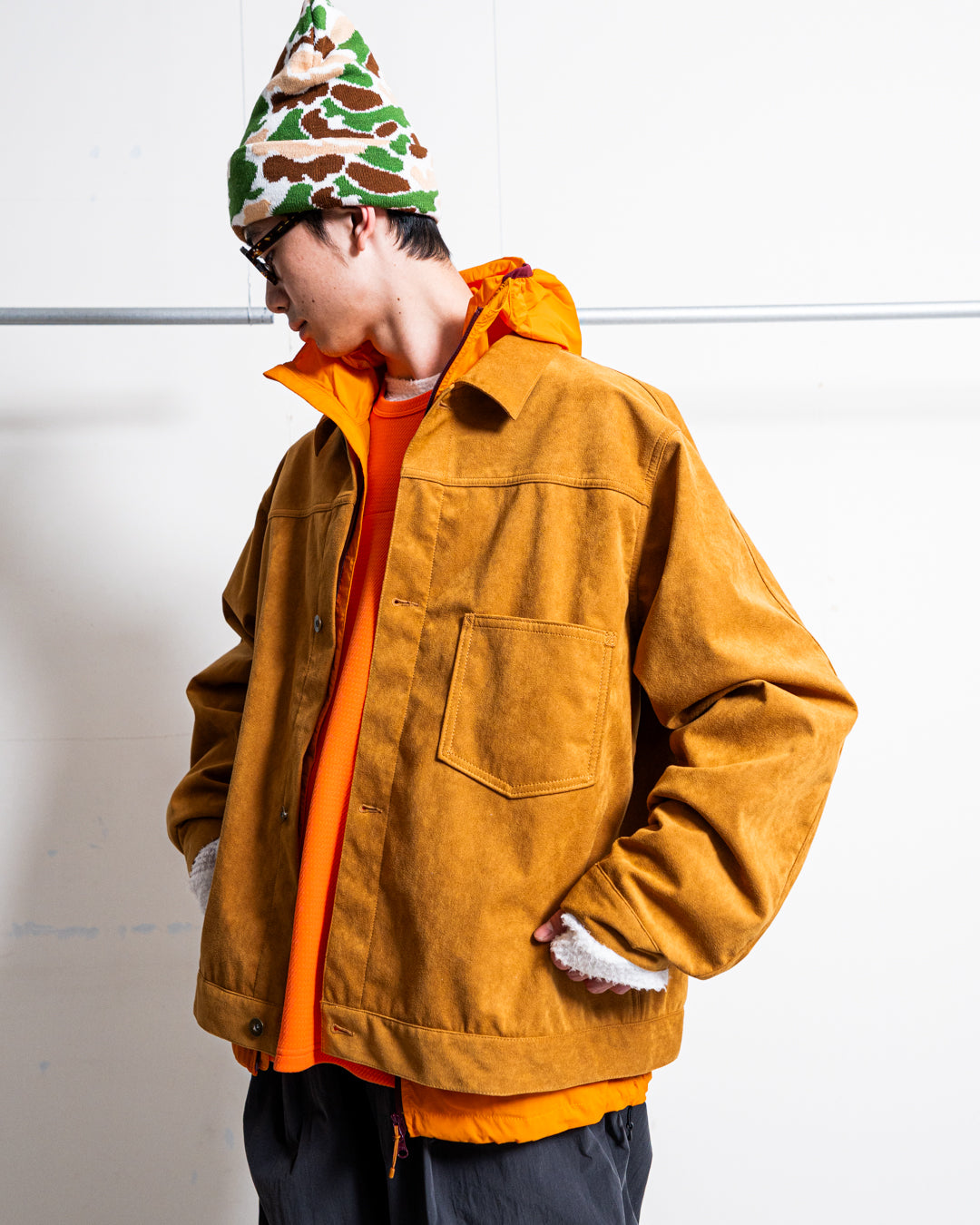 nanamica Synthetic Leather Short Jacket