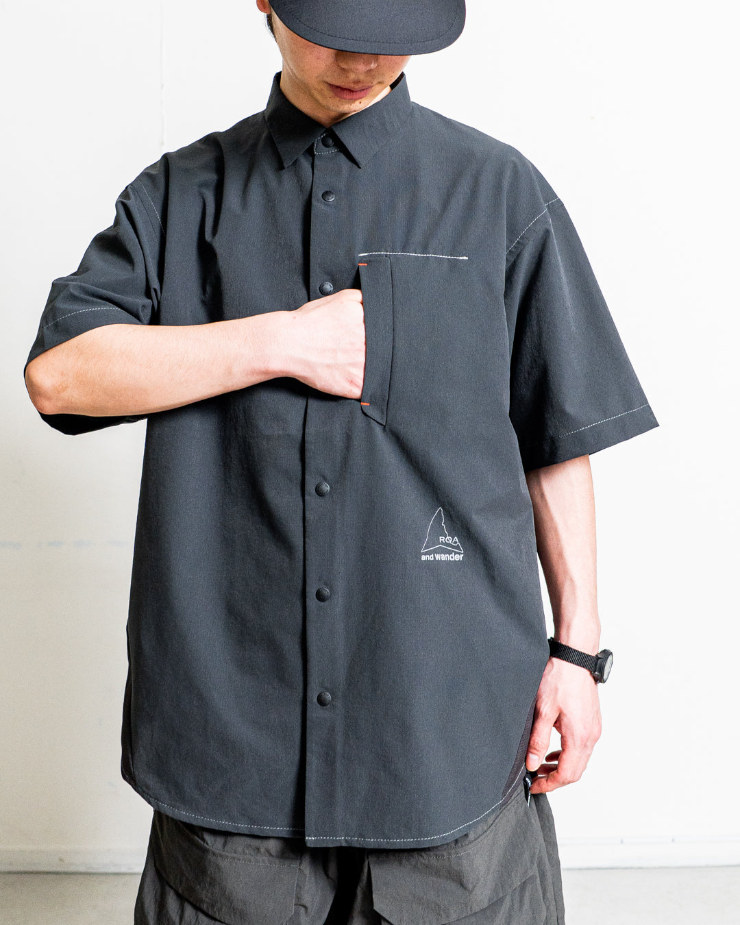 【collabolation】ROA × and wander breathable shirt