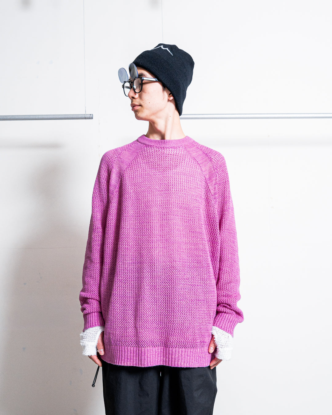 White Mountaineering RAGLAN KNIT PULLOVER