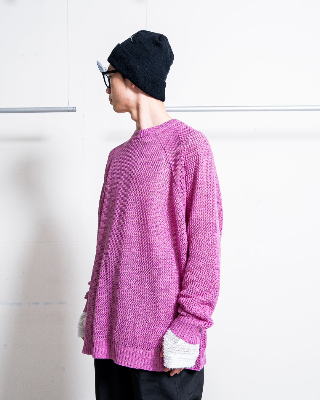 White Mountaineering RAGLAN KNIT PULLOVER