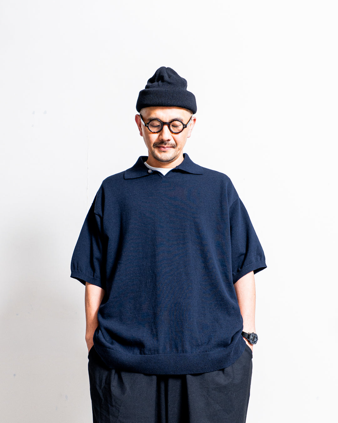 is-ness Knitted Polo Shirt