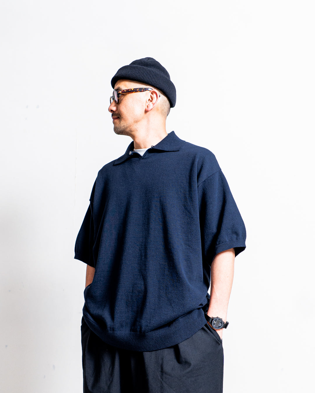 is-ness Knitted Polo Shirt