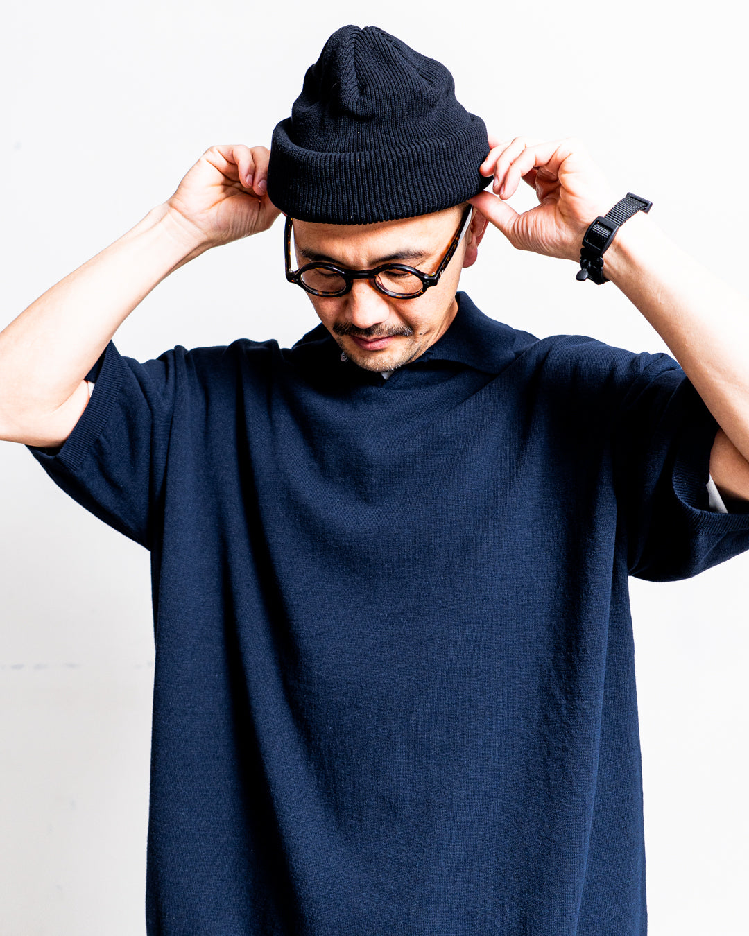 is-ness Knitted Polo Shirt