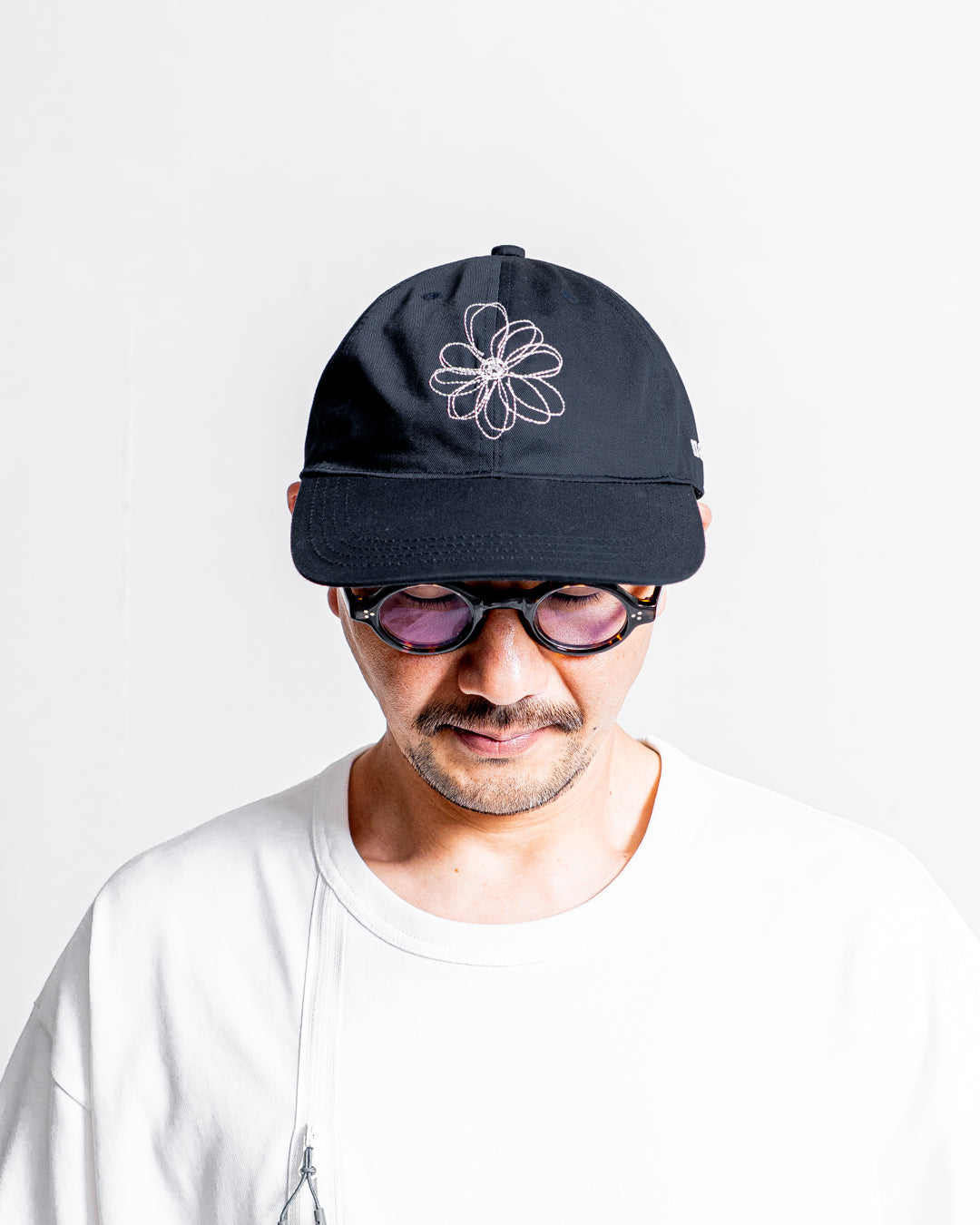 NICK GEAR Hand Stitch Flower Cap