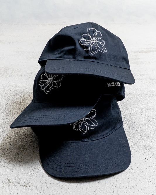 NICK GEAR Hand Stitch Flower Cap