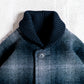 and wander wool shaggy check jacket long
