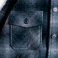 and wander wool shaggy check jacket long