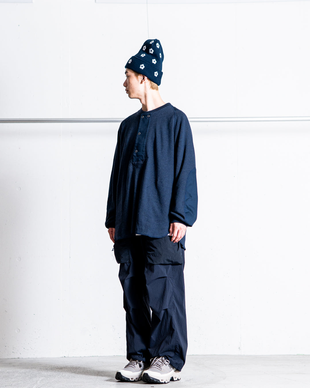 【RESTOCK】norbit Wool cotton waffle Henley neck T-shirts