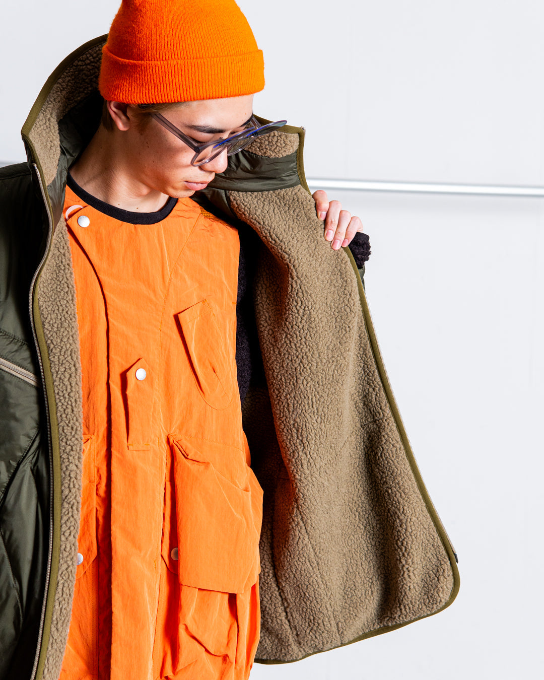 【collaboration】 is-ness × TAION REVERSIBLE FLEECE DOWN JACKET