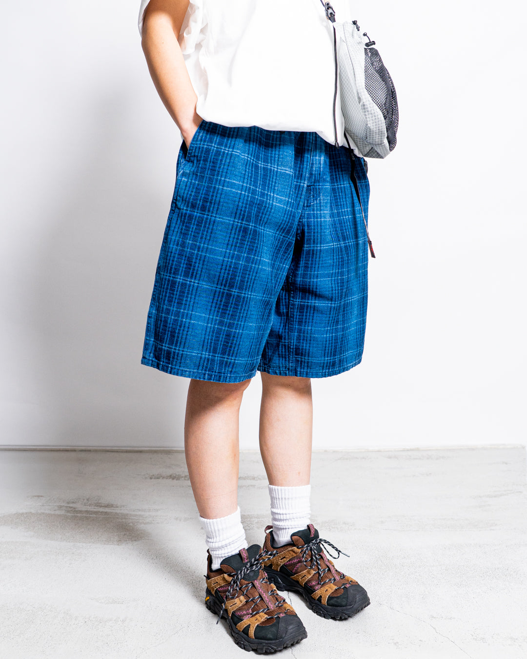 Gramicci LAGOON SHORT DENIM PLAID