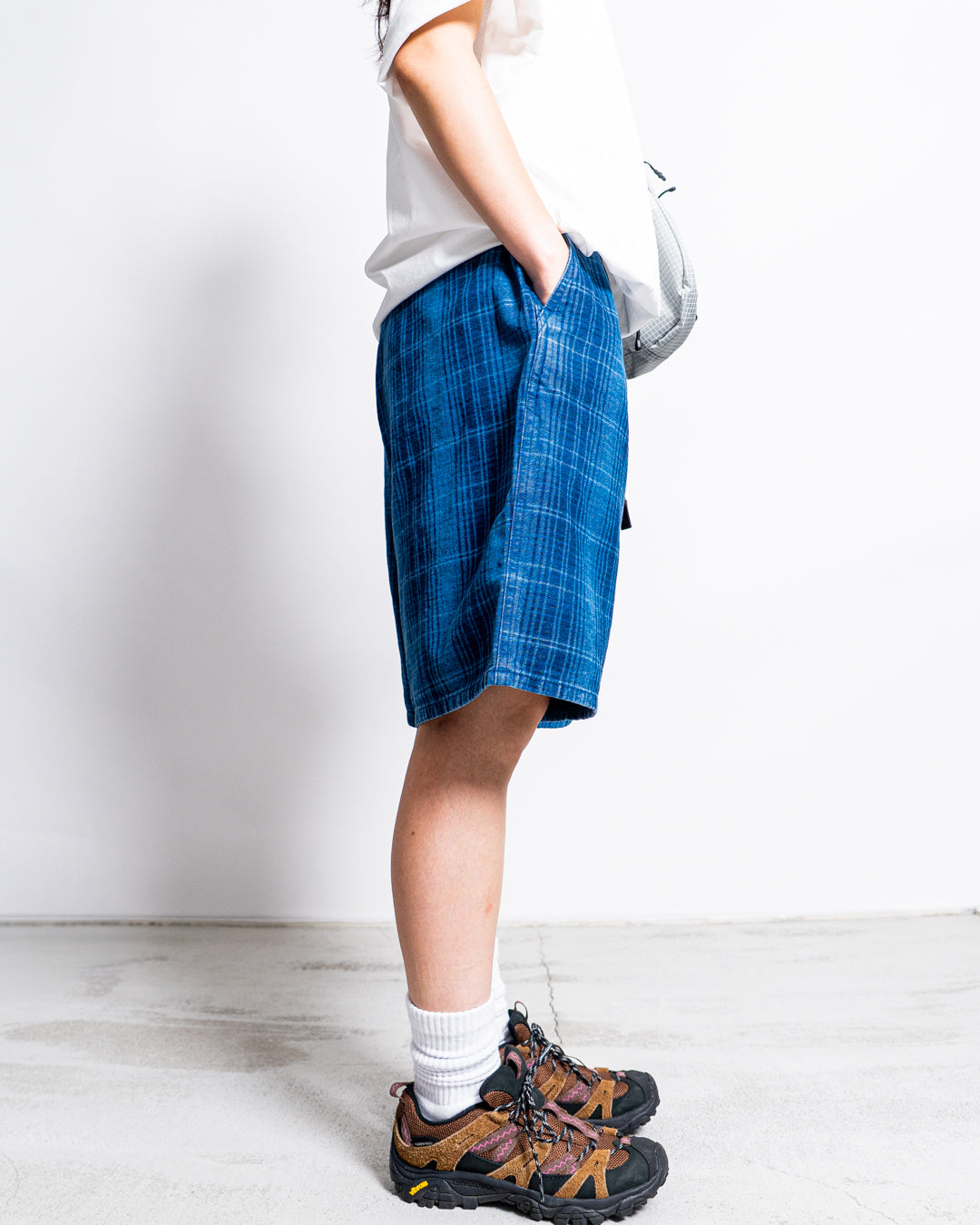 Gramicci LAGOON SHORT DENIM PLAID