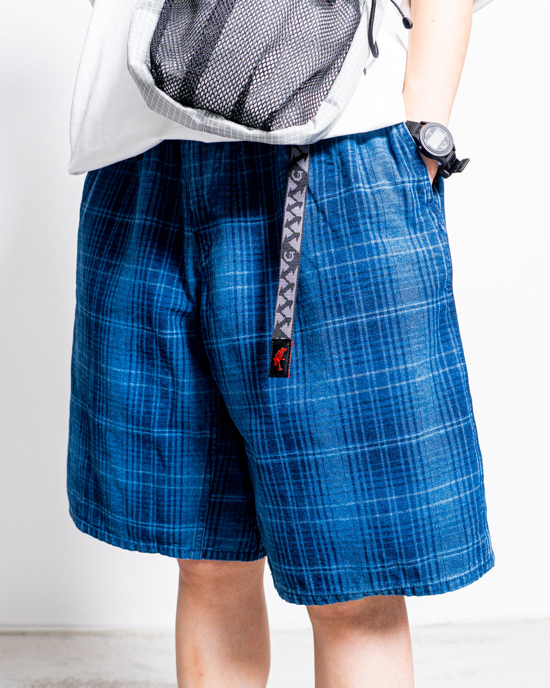 Gramicci LAGOON SHORT DENIM PLAID