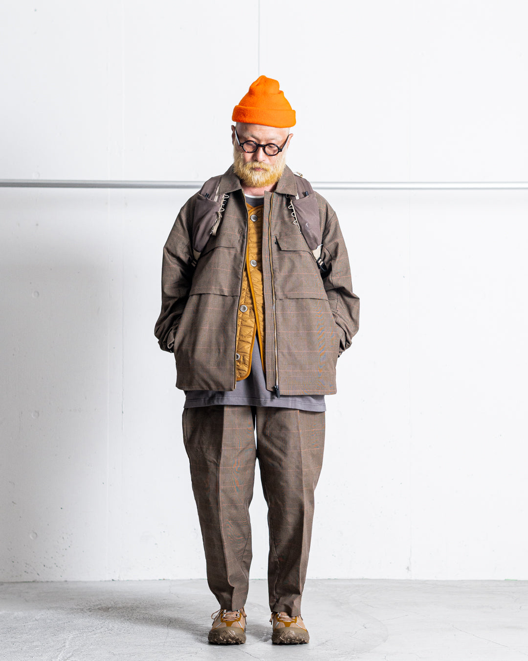 【limited】HUNTING WORLD CRAFTED BY DESCENTE.LAB ATY STRETCH WOVEN ONE TUCK CURVE PANTS