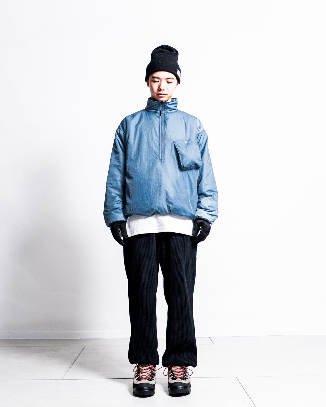 GOLDENMILLS HARF ZIP PADDING SHIRT