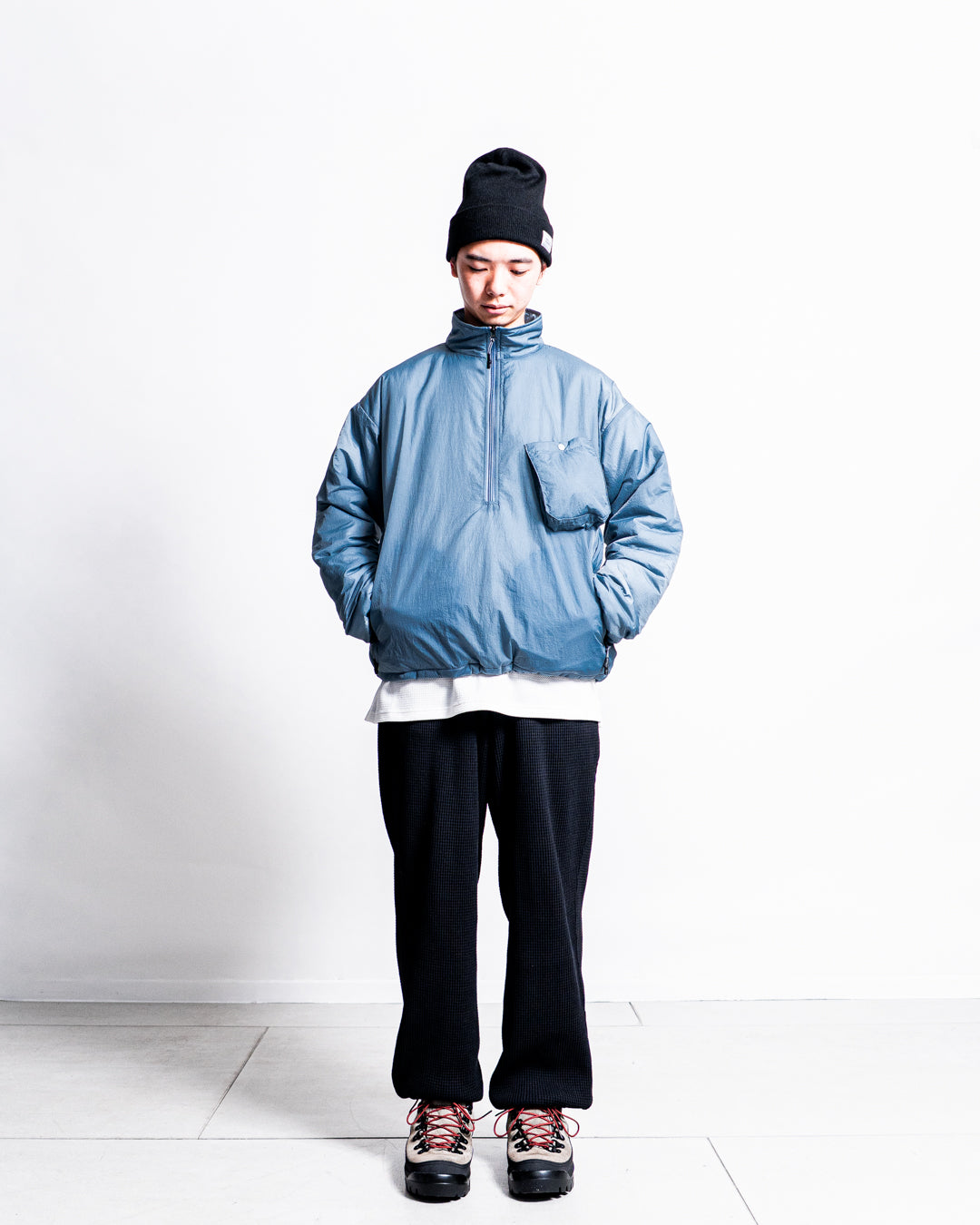 GOLDENMILLS HARF ZIP PADDING SHIRT