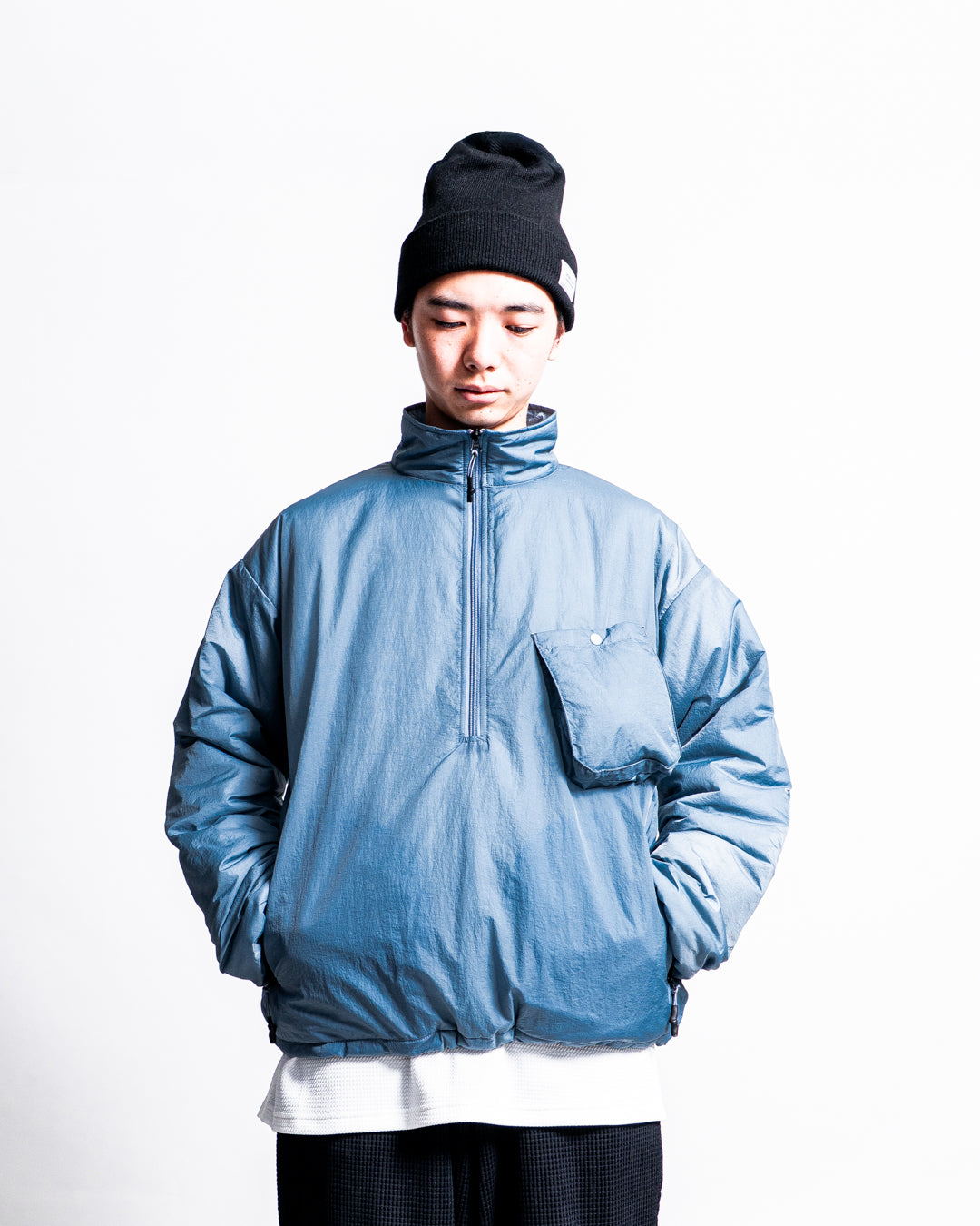 GOLDENMILLS HARF ZIP PADDING SHIRT