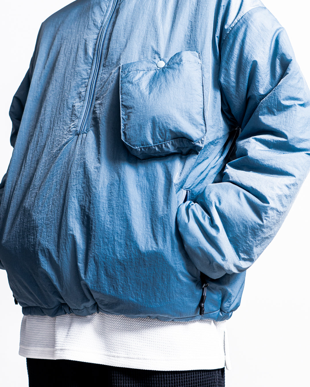 GOLDENMILLS HARF ZIP PADDING SHIRT
