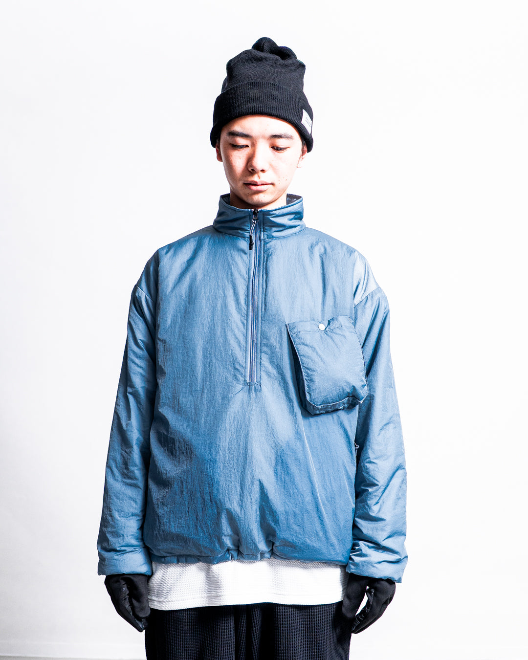 GOLDENMILLS HARF ZIP PADDING SHIRT