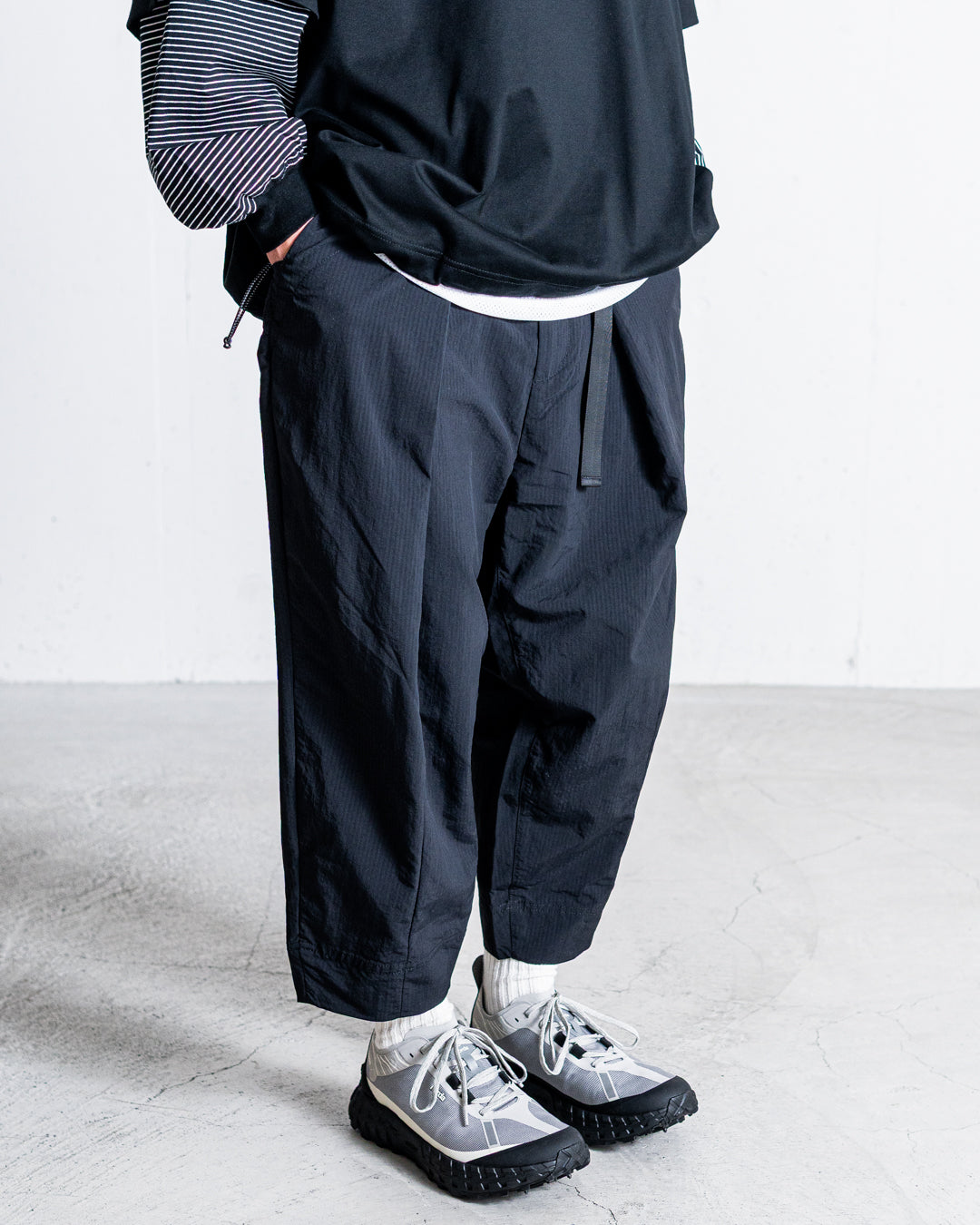 【zentex exclusive】norbit Shadow Stripe Cropped Easy Pants "zentex custom"