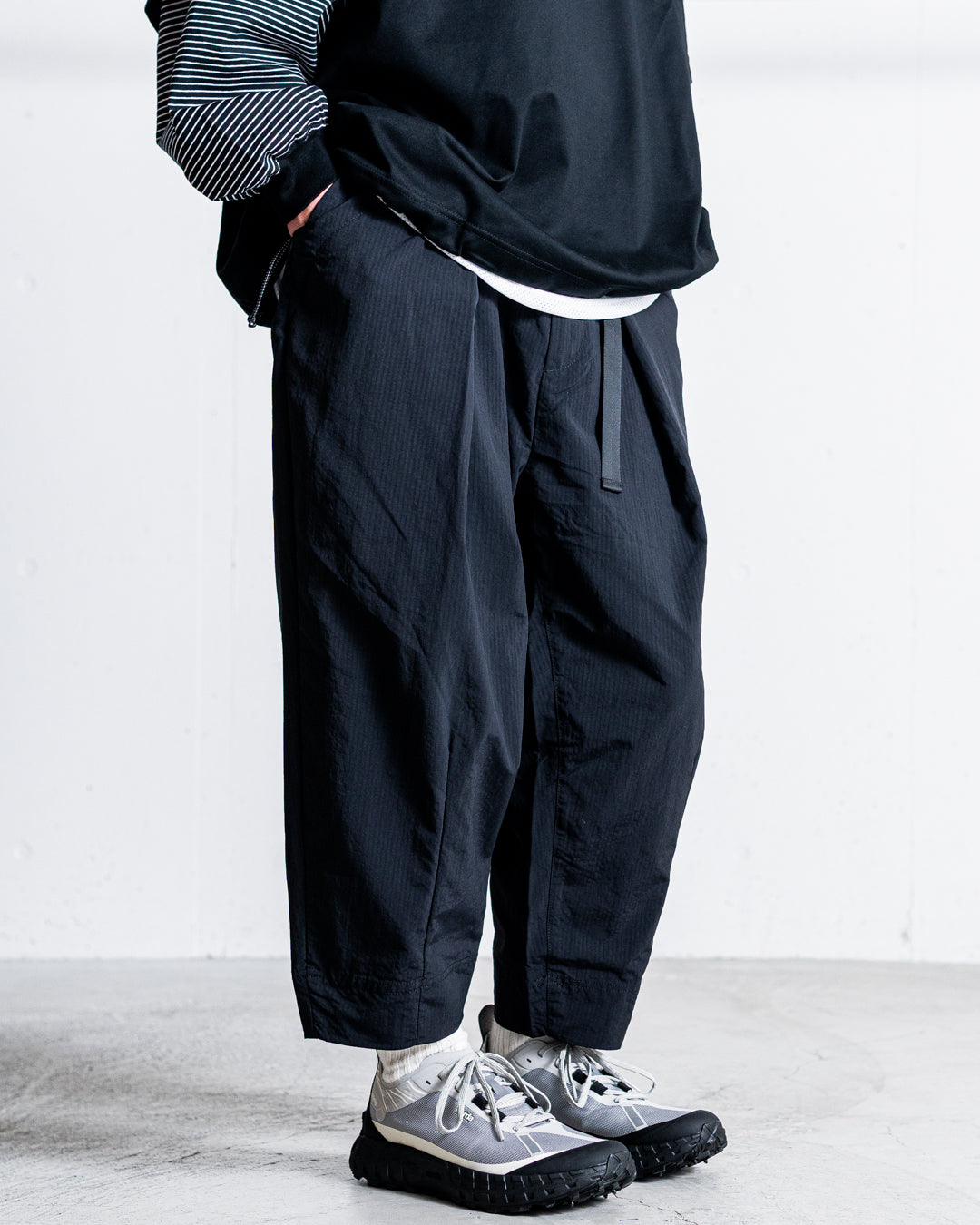 【zentex exclusive】norbit Shadow Stripe Cropped Easy Pants "zentex custom"
