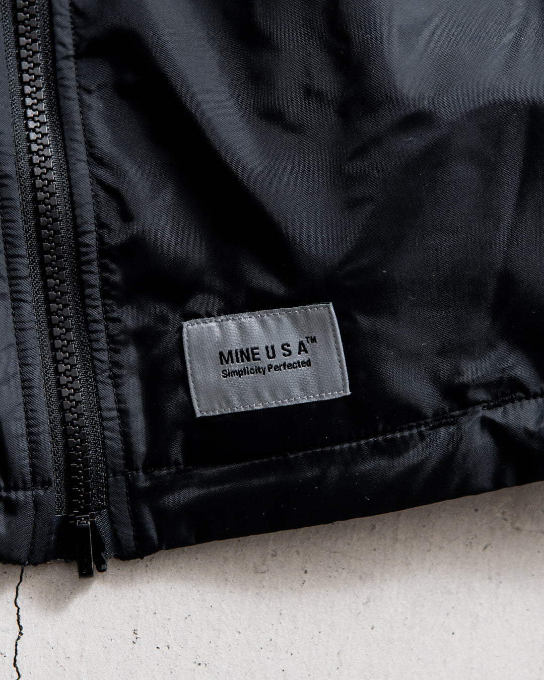 【REVERSIBLE】MINE Nylon/Polyester Reversible Double Zip Jacket