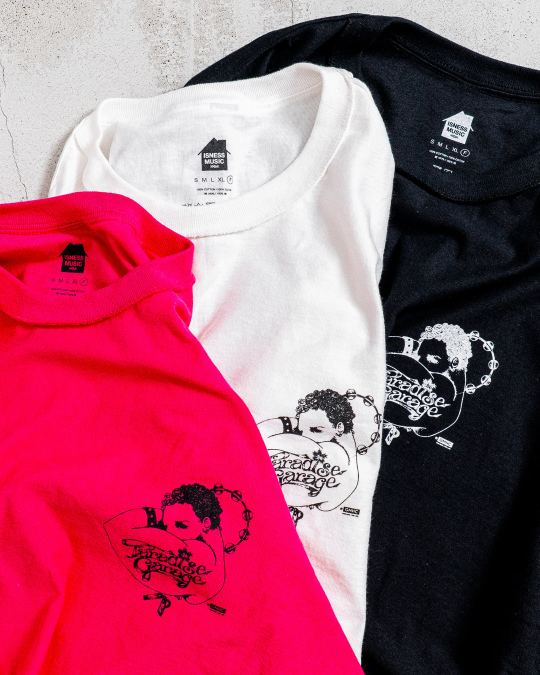 【collabolation】ISNESS MUSIC × PARADISE GARAGE™ T-SHIRT (LEFT CHEST)