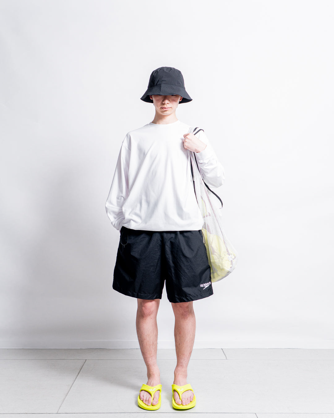 【Hybrid Tee / 水陸両用】Speedo (スピード) RASH GUARD CORD L/S TEE