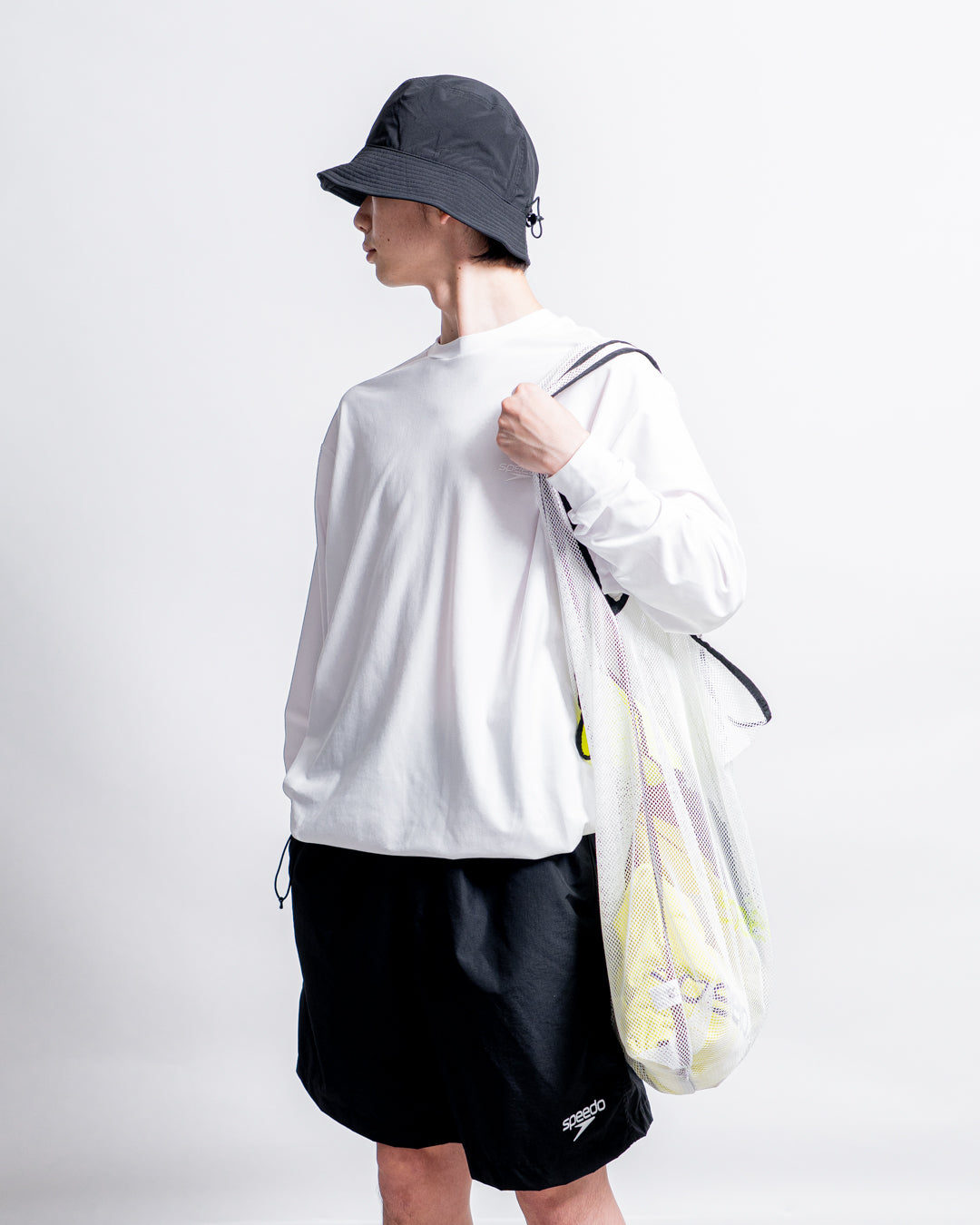 【Hybrid Tee / 水陸両用】Speedo (スピード) RASH GUARD CORD L/S TEE