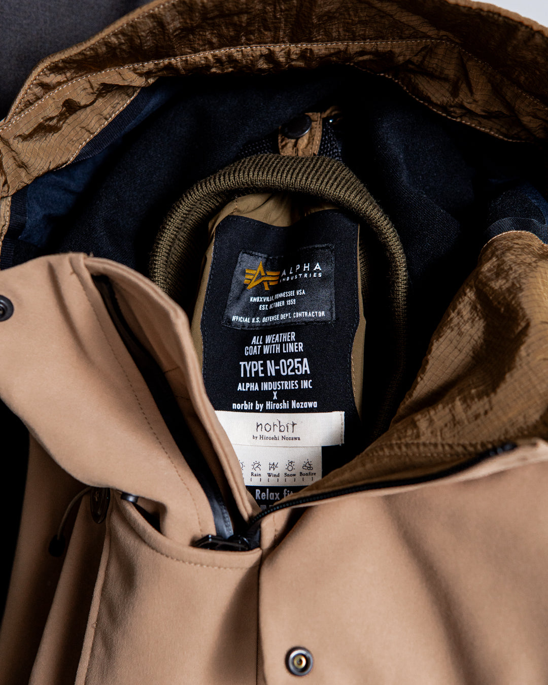 【Collaboration】norbit × Alpha industries All Weather Tech N3B (With liner)