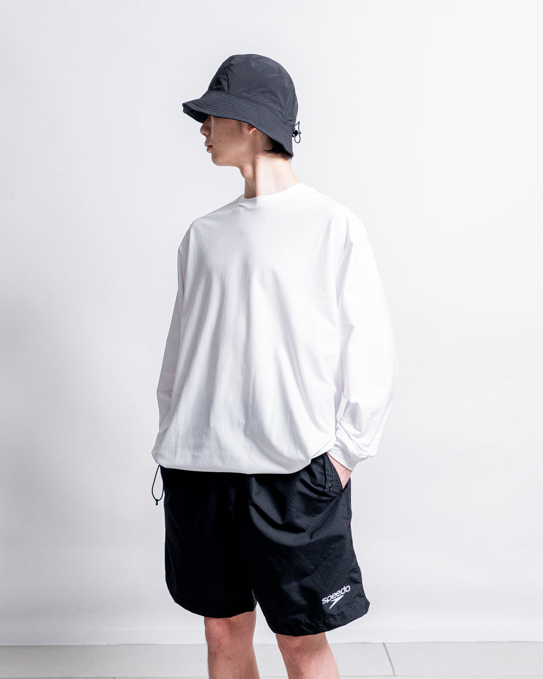 【Hybrid Tee / 水陸両用】Speedo (スピード) RASH GUARD CORD L/S TEE