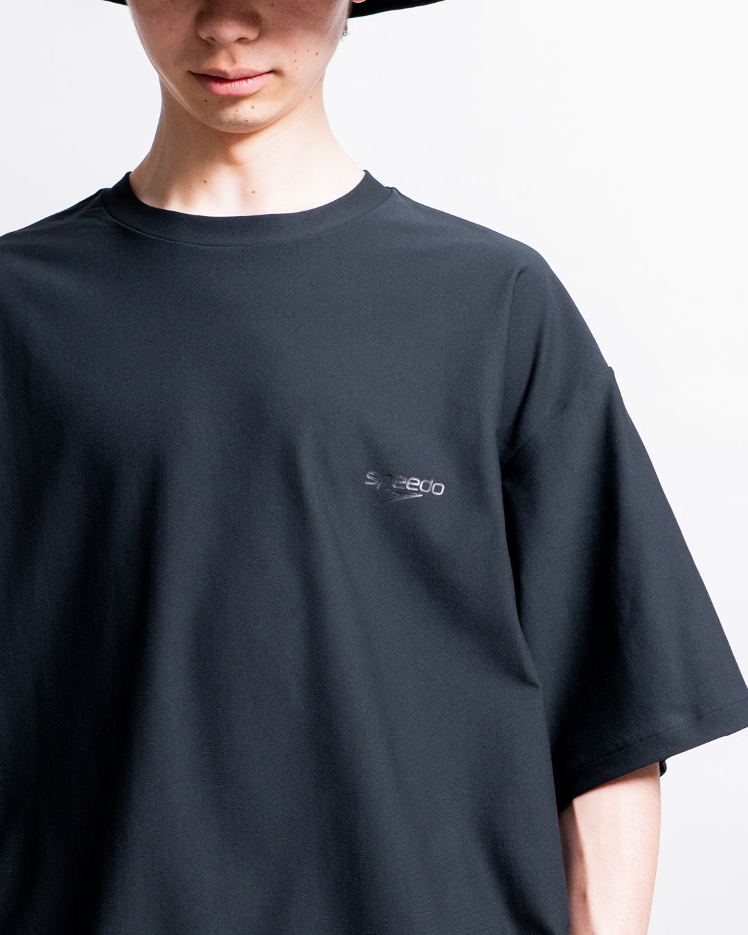 【Hybrid Tee / 水陸両用】Speedo (スピード) STAY FIT RASH GUARD CORD TEE