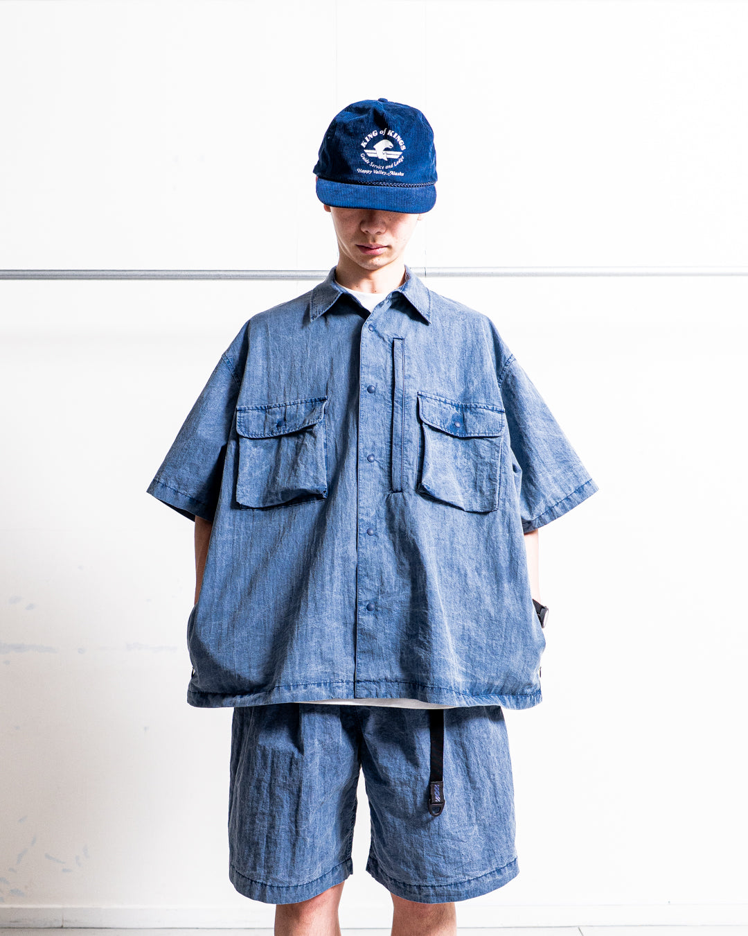 is-ness Pigment-Dyed Short-Sleeve Shirt