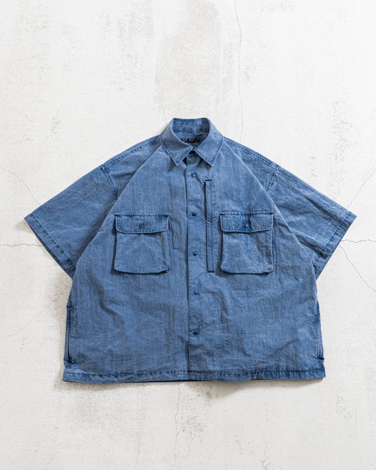 is-ness Pigment-Dyed Short-Sleeve Shirt