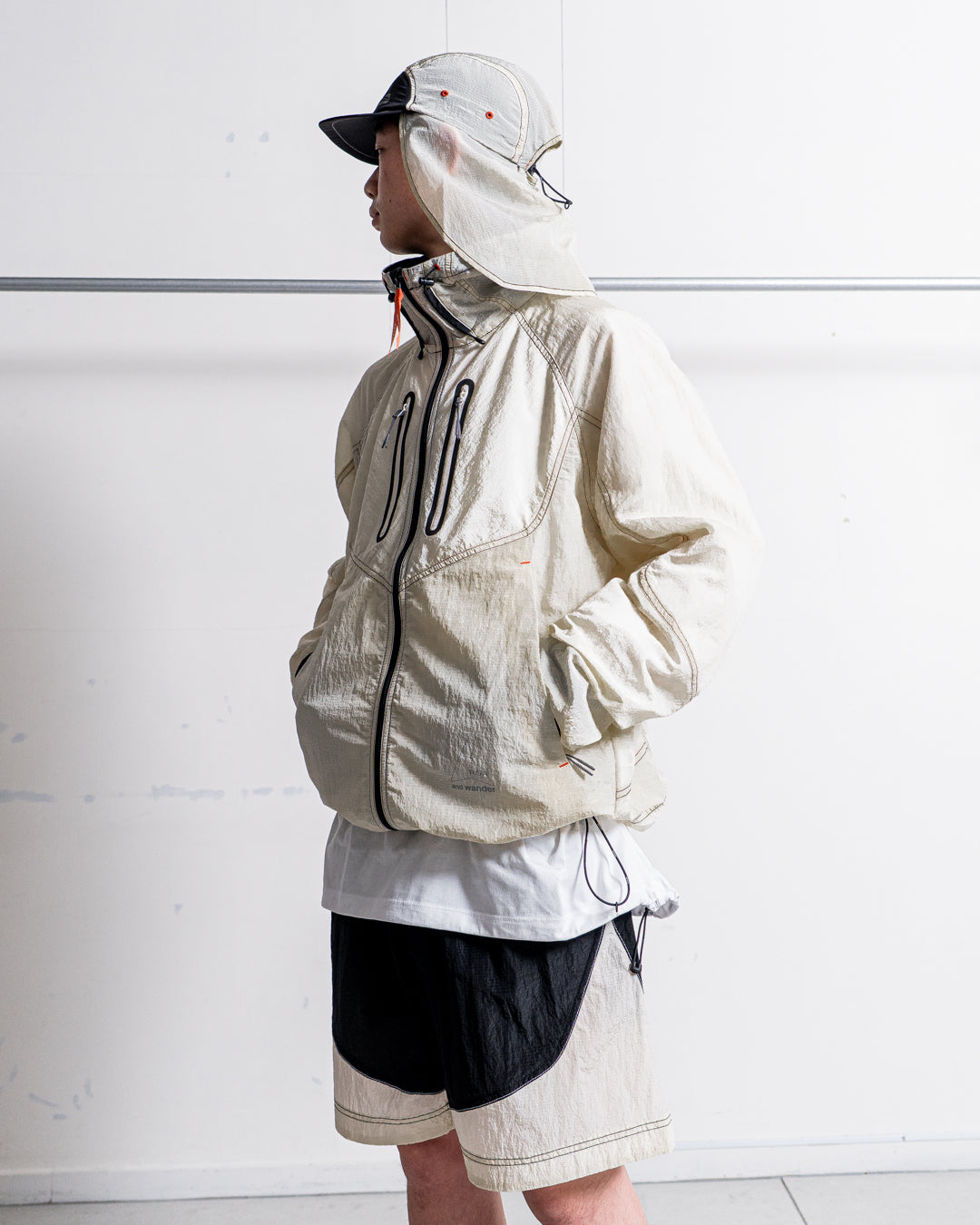 【collabolation】ROA × and wander ripstop wind short pants