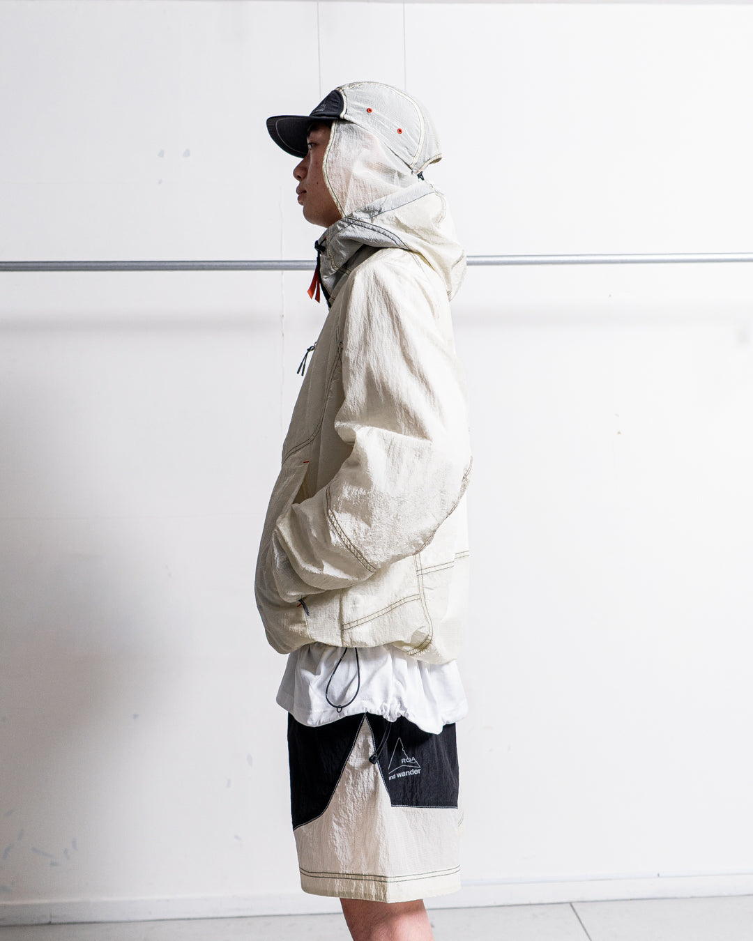 【collabolation】ROA × and wander ripstop wind short pants