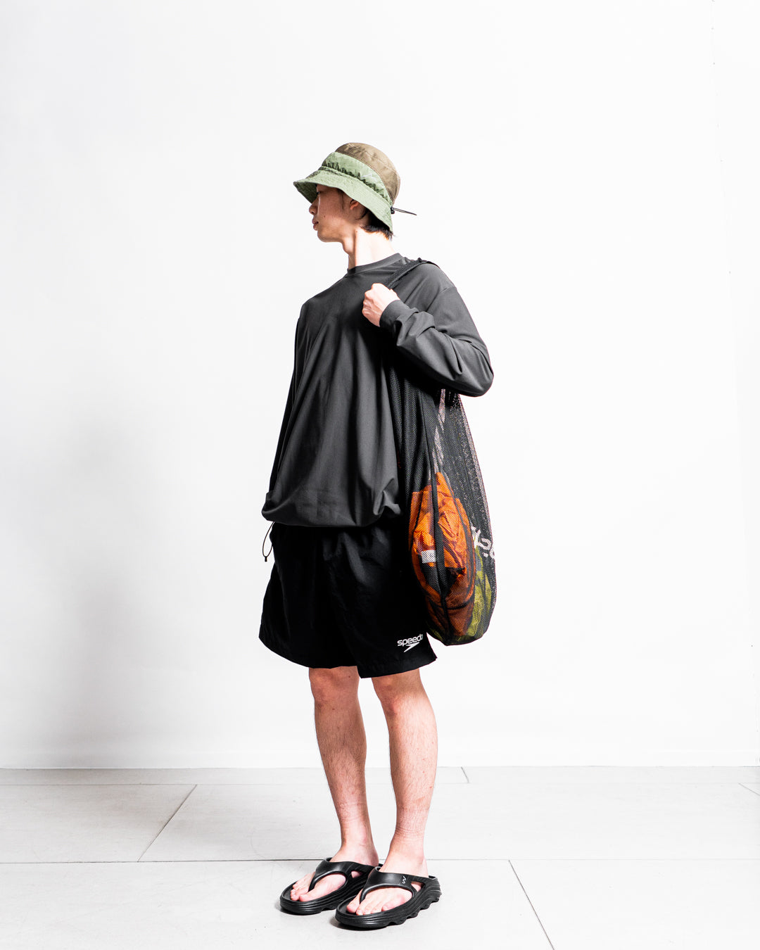 【Hybrid Tee / 水陸両用】Speedo (スピード) RASH GUARD CORD L/S TEE