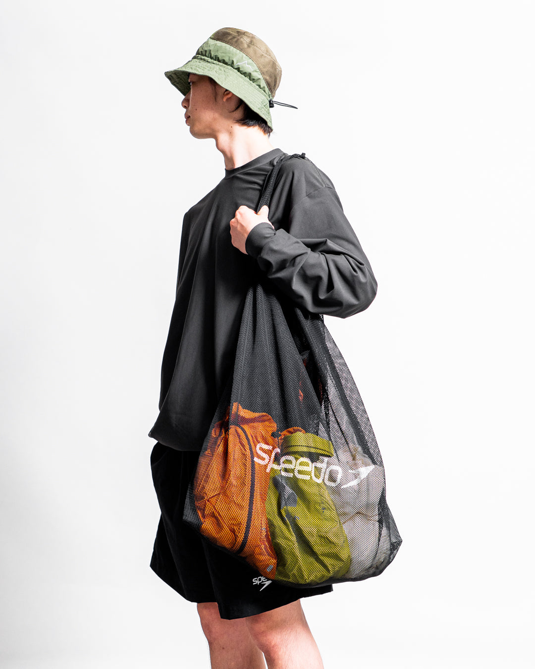 【Hybrid Tee / 水陸両用】Speedo (スピード) RASH GUARD CORD L/S TEE