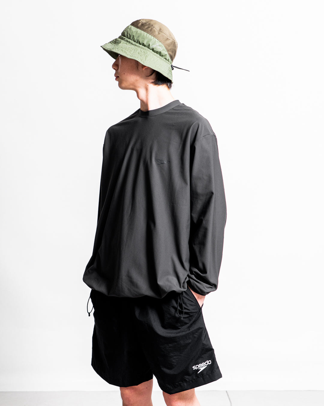 【Hybrid Tee / 水陸両用】Speedo (スピード) RASH GUARD CORD L/S TEE